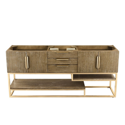 James Martin Vanities Columbia 72" Double Vanity - 388-V72D-AGR-MB-DGG