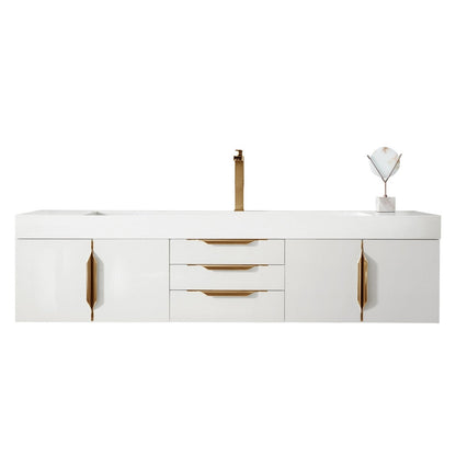 James Martin Vanities Mercer Island 72" Single Vanity - 389-V72S-AGR-G-DGG