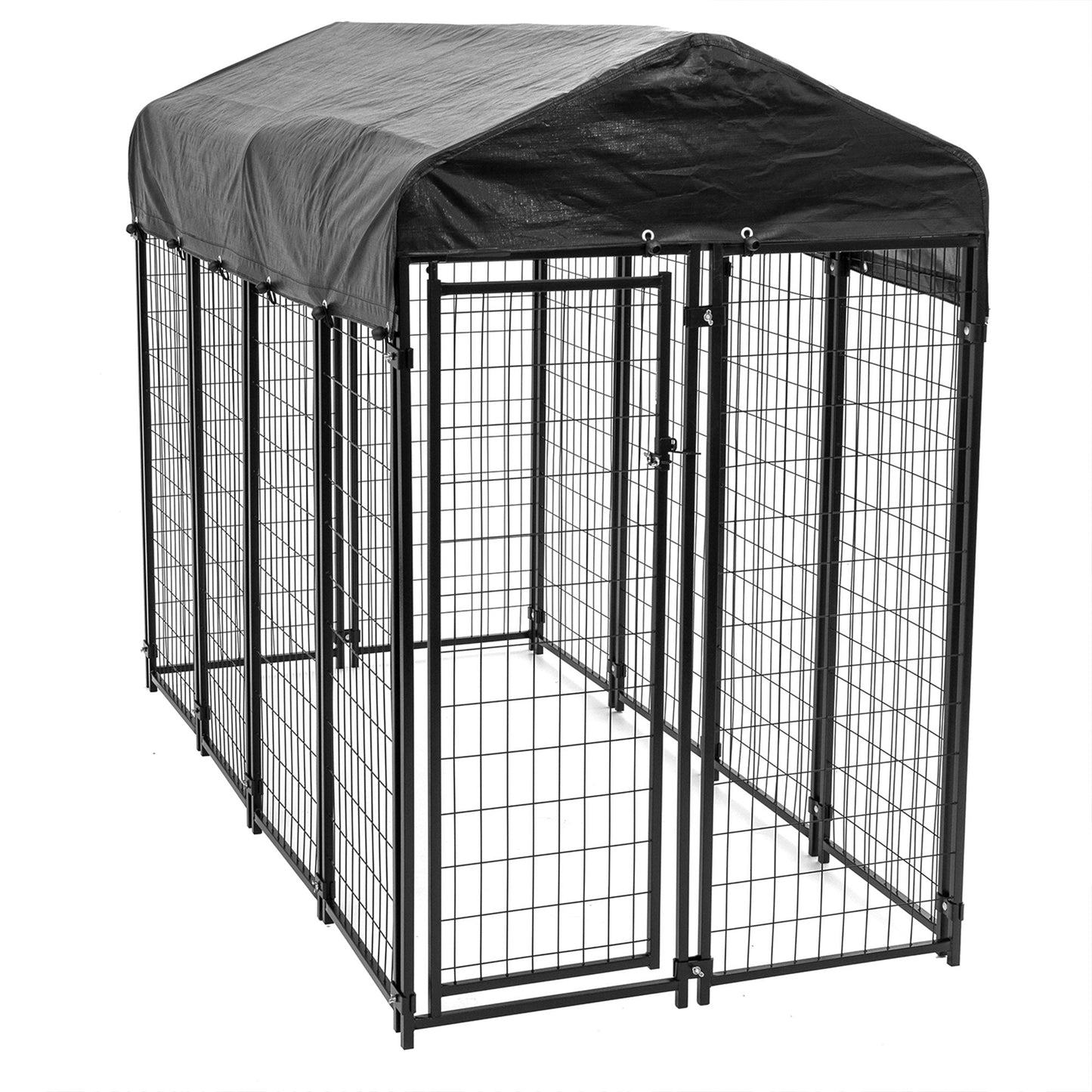 Lucky Dog Uptown Large Outdoor Covered Kennel Heavy Duty Dog Fence Pen (3 Pack) - 108456