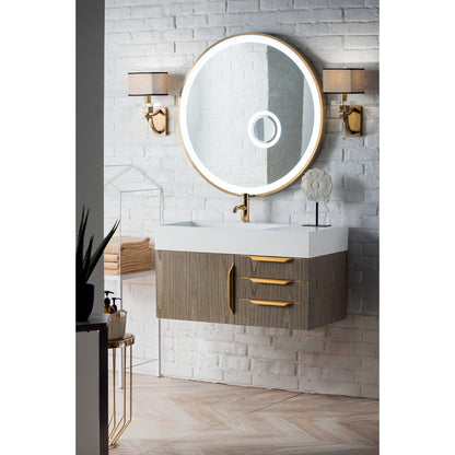 James Martin Vanities Mercer Island 36" Single Vanity - 389-V36-AGR-G-DGG