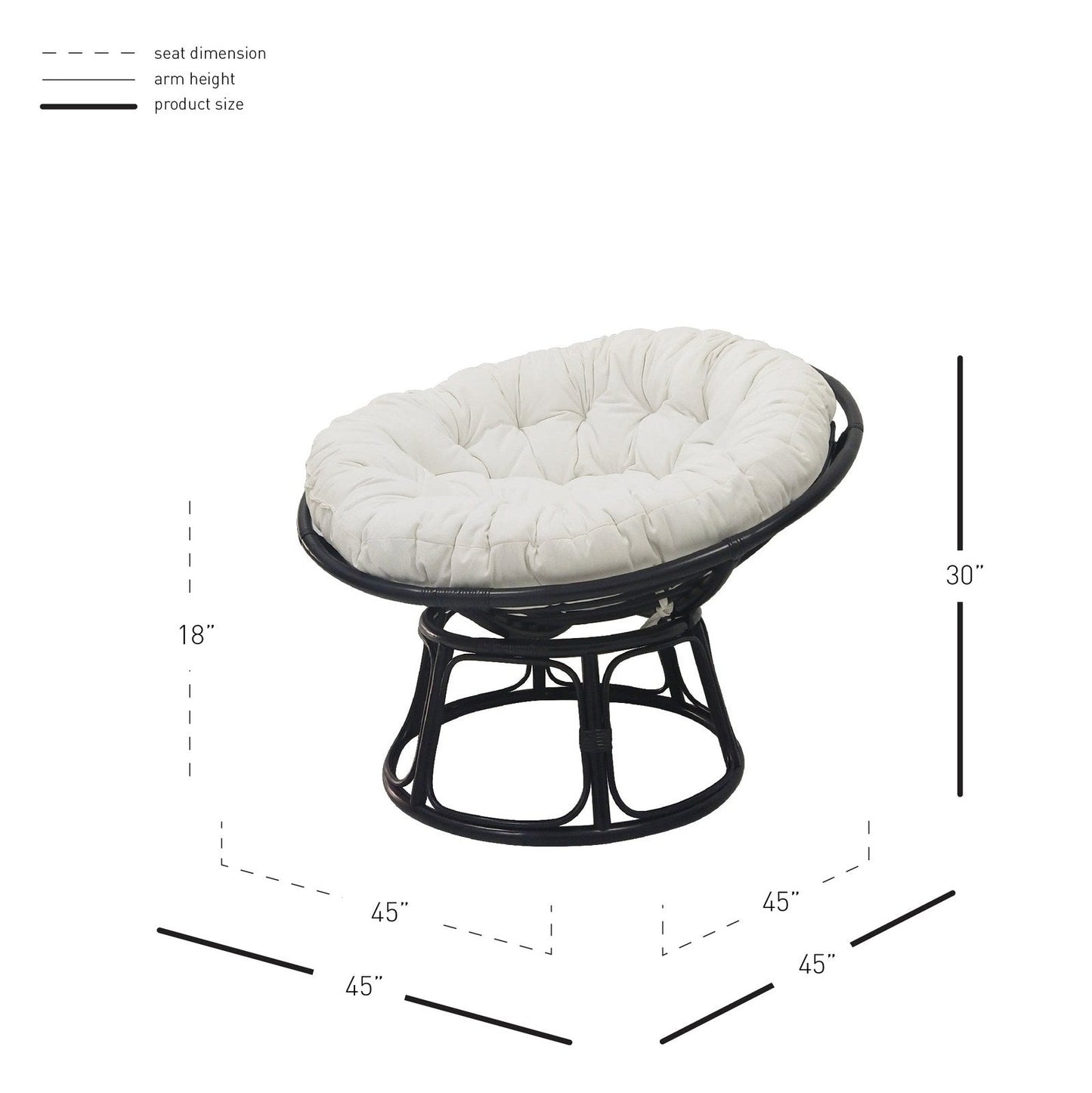 New Pacific Direct Geonna Papasan Accent Chair  - 9100001-B