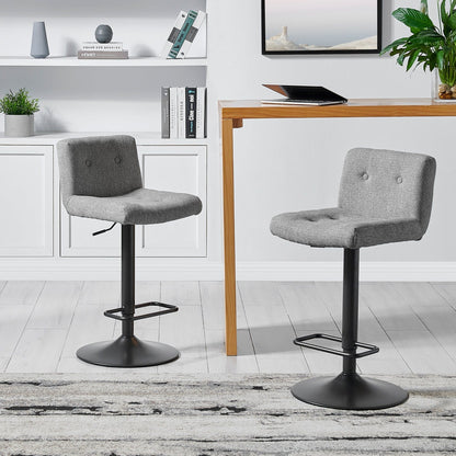 New Pacific Direct Jude KD Fabric Gaslift Swivel Bar Stool, (Set of 2)  - 9300117-529