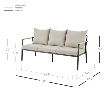 New Pacific Direct Rivano Outdoor Sofa 3 Seater 9300132-591 - 9300132-591