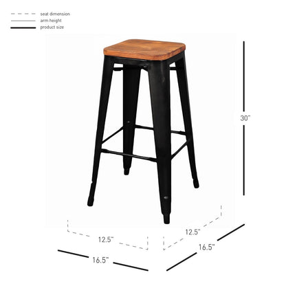 New Pacific Direct Metropolis Backless Bar Stool, (Set of 4) 938631-B - 938631-B