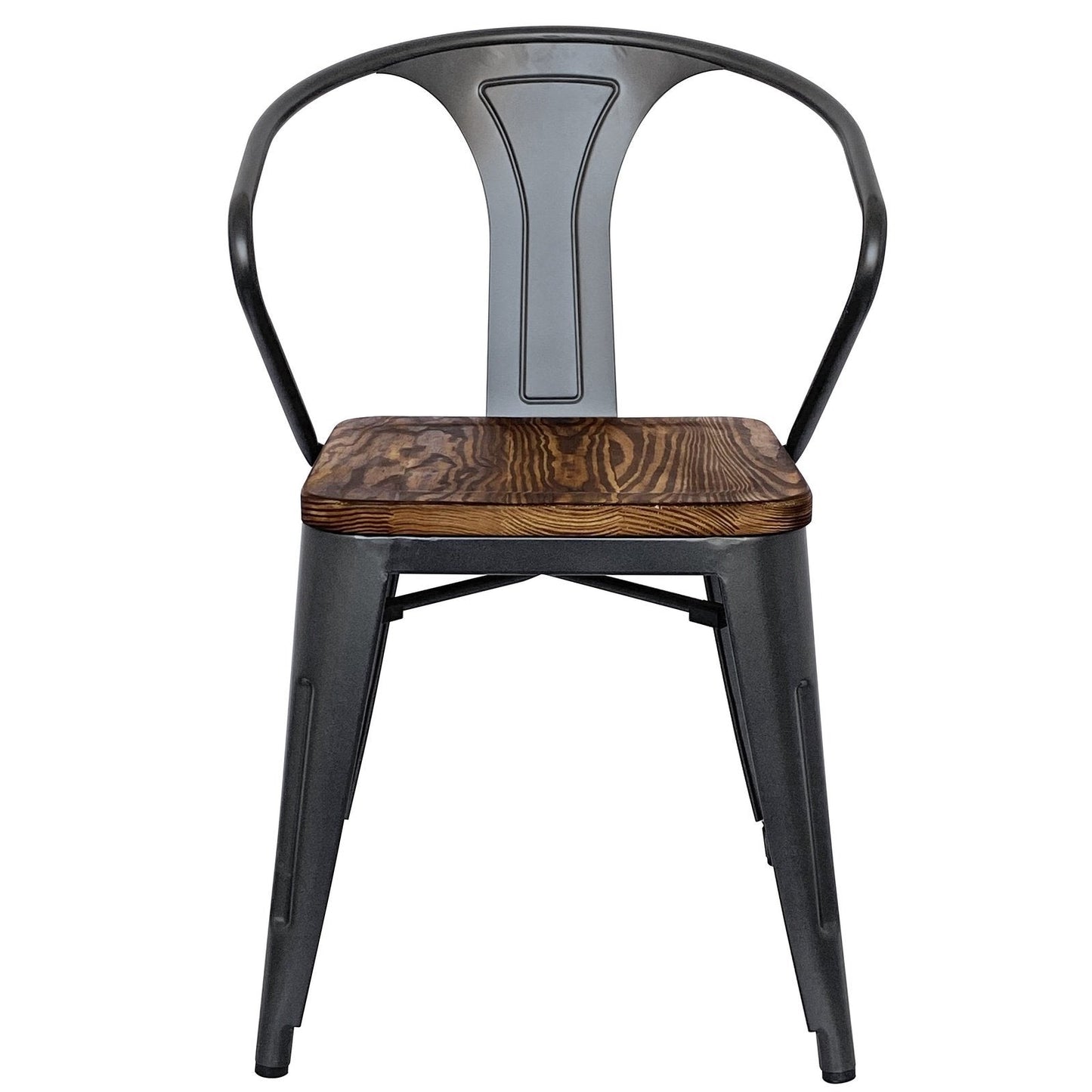 New Pacific Direct Metropolis Metal Arm Chair, (Set of 4) 938730-GM - 938730-GM