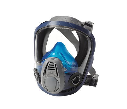 Grainger MSA Advantage 3000 - Reusable Respirator Industrial Full Face Adjustable Head Strap Medium Gray / Blue - 3PPP4