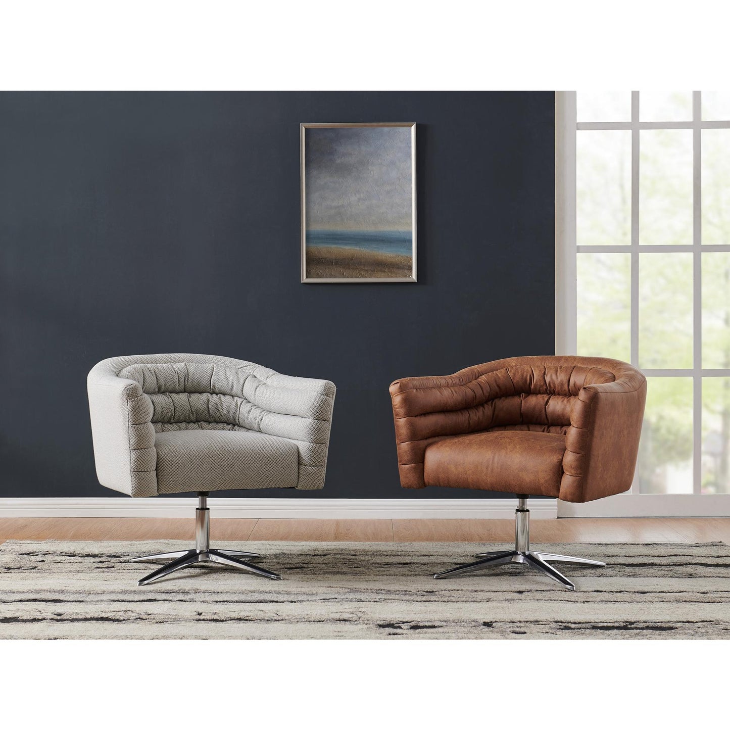 New Pacific Direct Holmes PU Leather Swivel Chair  - 9900070-413