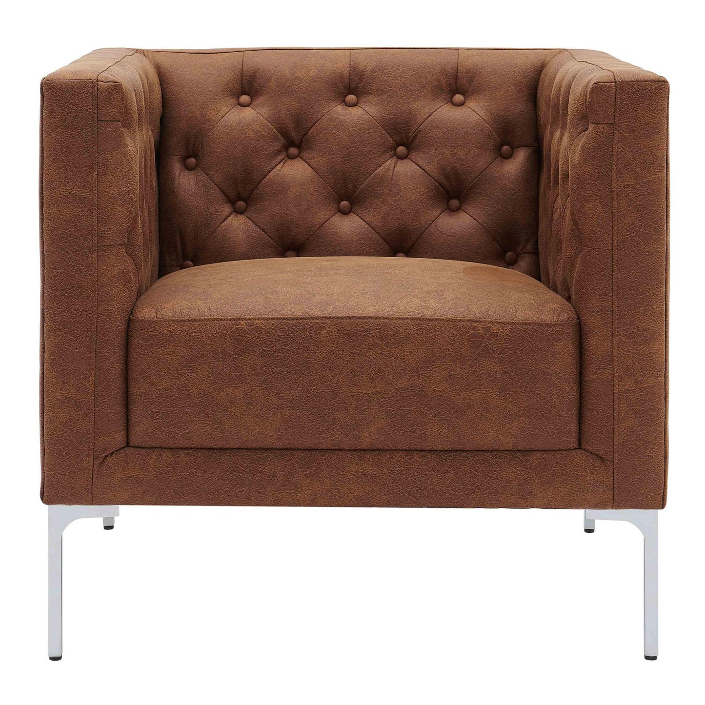 New Pacific Direct Johnson PU Leather Tufted Accent Chair -  9900072-413