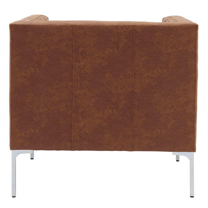 New Pacific Direct Johnson PU Leather Tufted Accent Chair -  9900072-413
