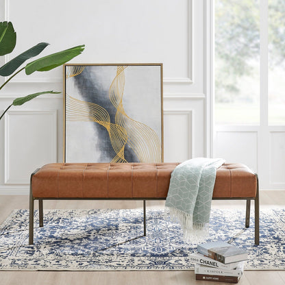 New Pacific Direct Venturi PU Tufted Bench -  9900080-VCD