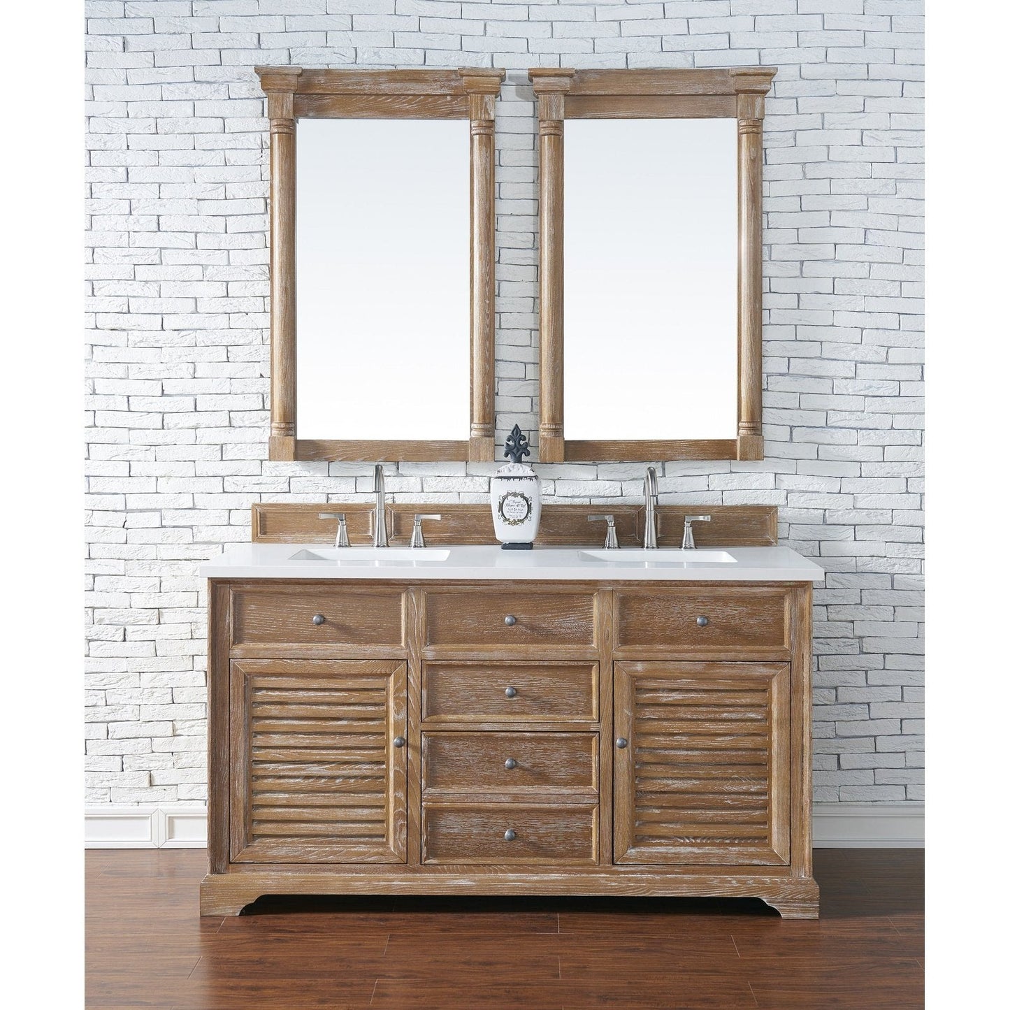 James Martin Vanities Savannah 60" Driftwood Double Vanity - 238-104-5611-3AF