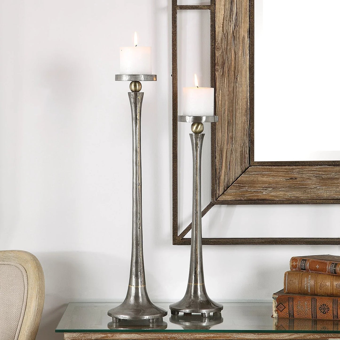 Uttermost Aliso Cast Iron Candleholders Set/2 18994