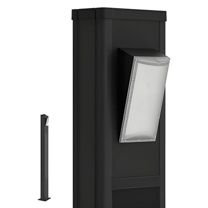 AVS Energy Solar Urban Light 20 Watt 3000 Lumens 5000K Black Housing Pathway Lighting Landscape Light Solar Resistant Bollard Light - AVS-TOTEM-20W