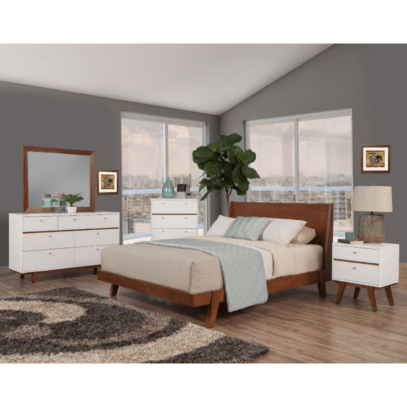 Alpine Dakota Queen Platform Bed - 1974-01Q