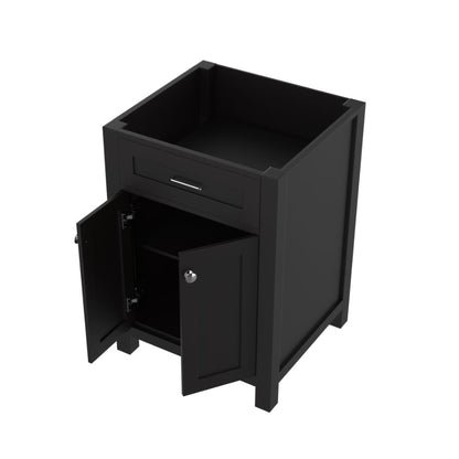 Alya Bath Norwalk 24" Single Espresso Freestanding Bathroom Vanity With Brushed Nickel Edge Handles