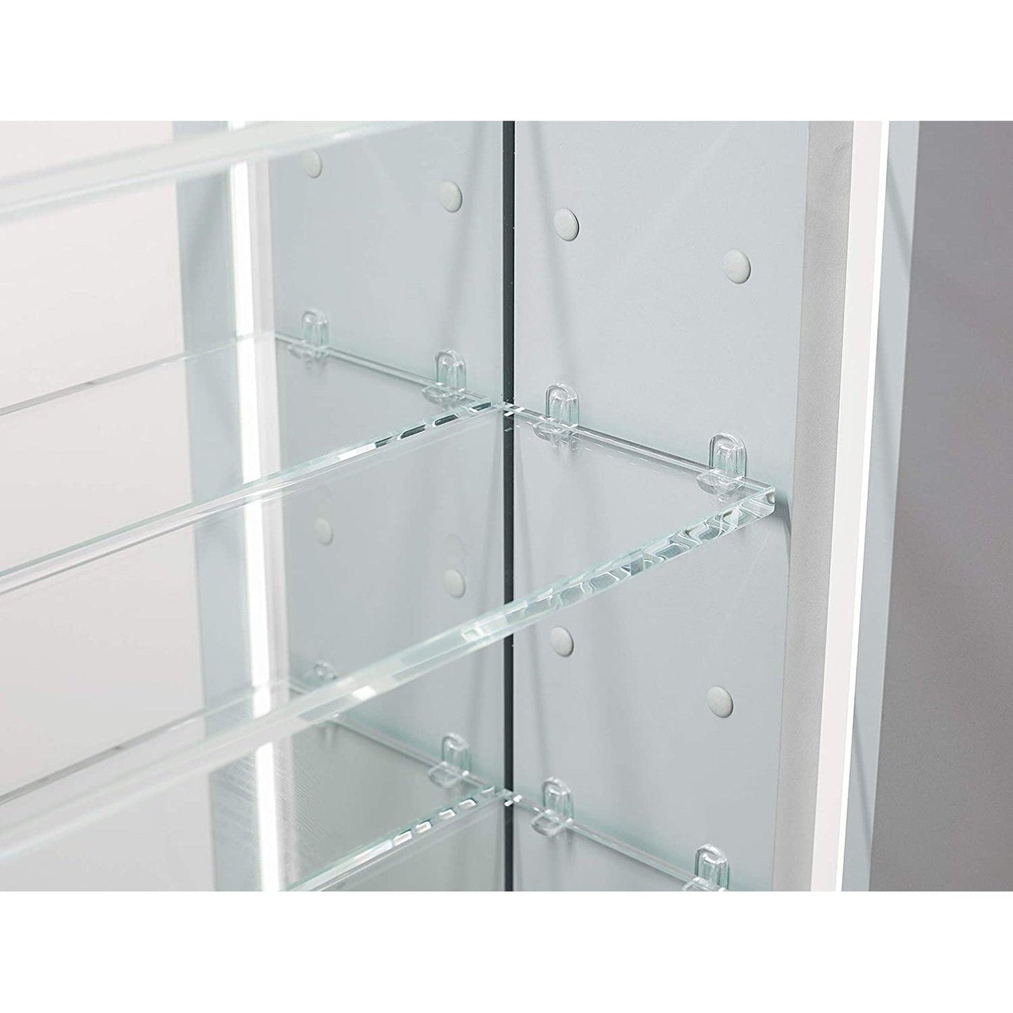 Aquadom Royale Basic 30" x 30" Single View Right Hinged Recessed or Surface Mount Medicine Cabinet With LED Lighting, Touch Screen Button, Dimmer - RB-3030-N