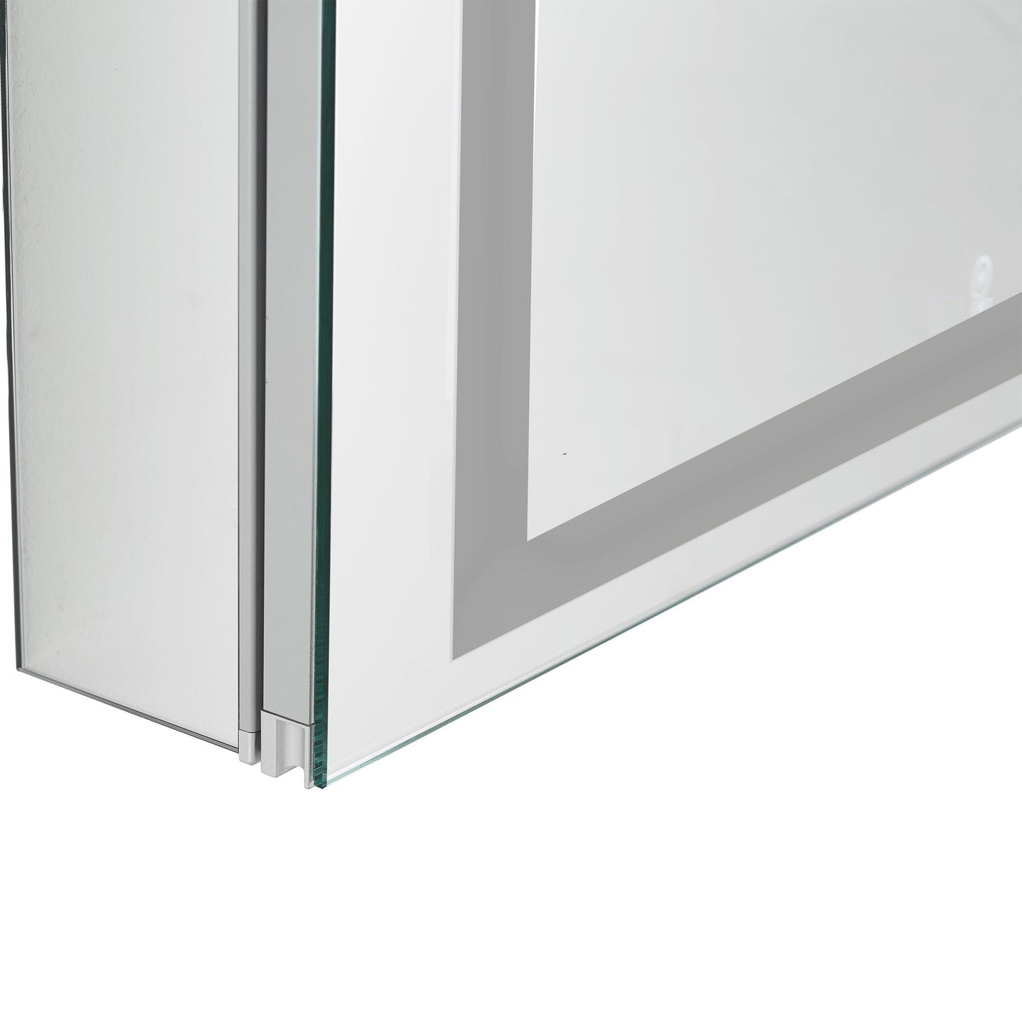 Aquadom Royale Plus 30" x 36" Rectangle Recessed or Surface Mount Bi-View LED Lighted Bathroom Medicine Cabinet With Defogger, Electrical Outlet, Magnifying Mirror - RP-3036-N