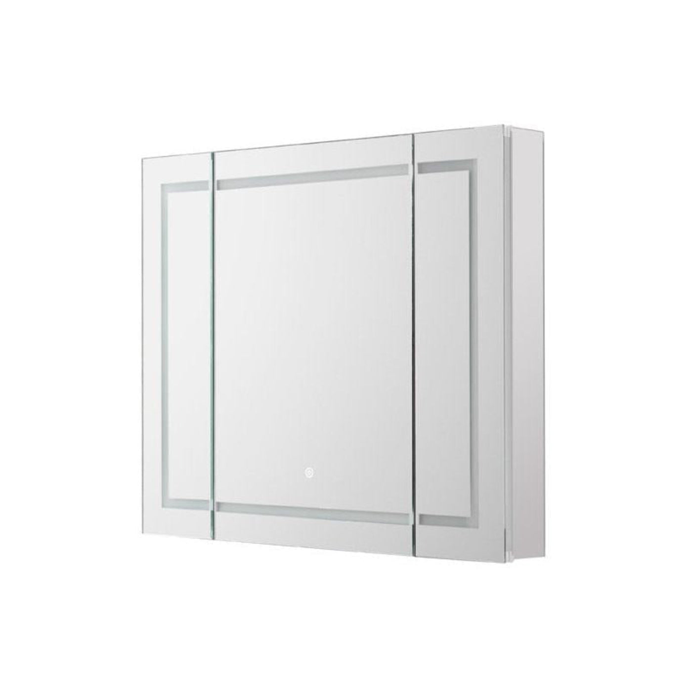 Aquadom Royale Plus 48" x 36" Triple-Door LED Lighted Medicine Cabinet With Defogger, Integrated LED 3X Magnifying Mirror and Electrical Outlet With USB - RP3-4836-N