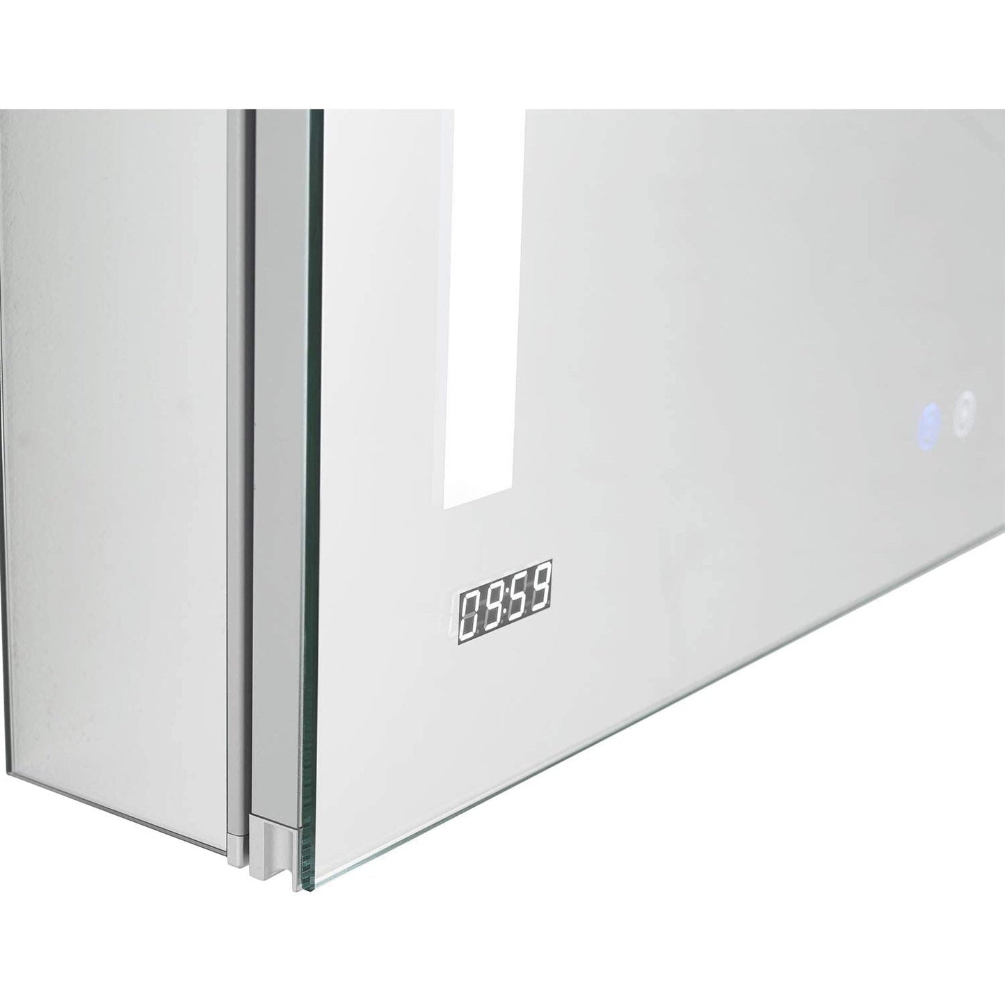 Aquadom Signature Royale Bi-View 36" x 30" Rectangular Medicine Cabinet With Lighting, Defogger, Integrated LED 3X Magnifying Mirror And Electrical Outlet with USB - SR-3630-N