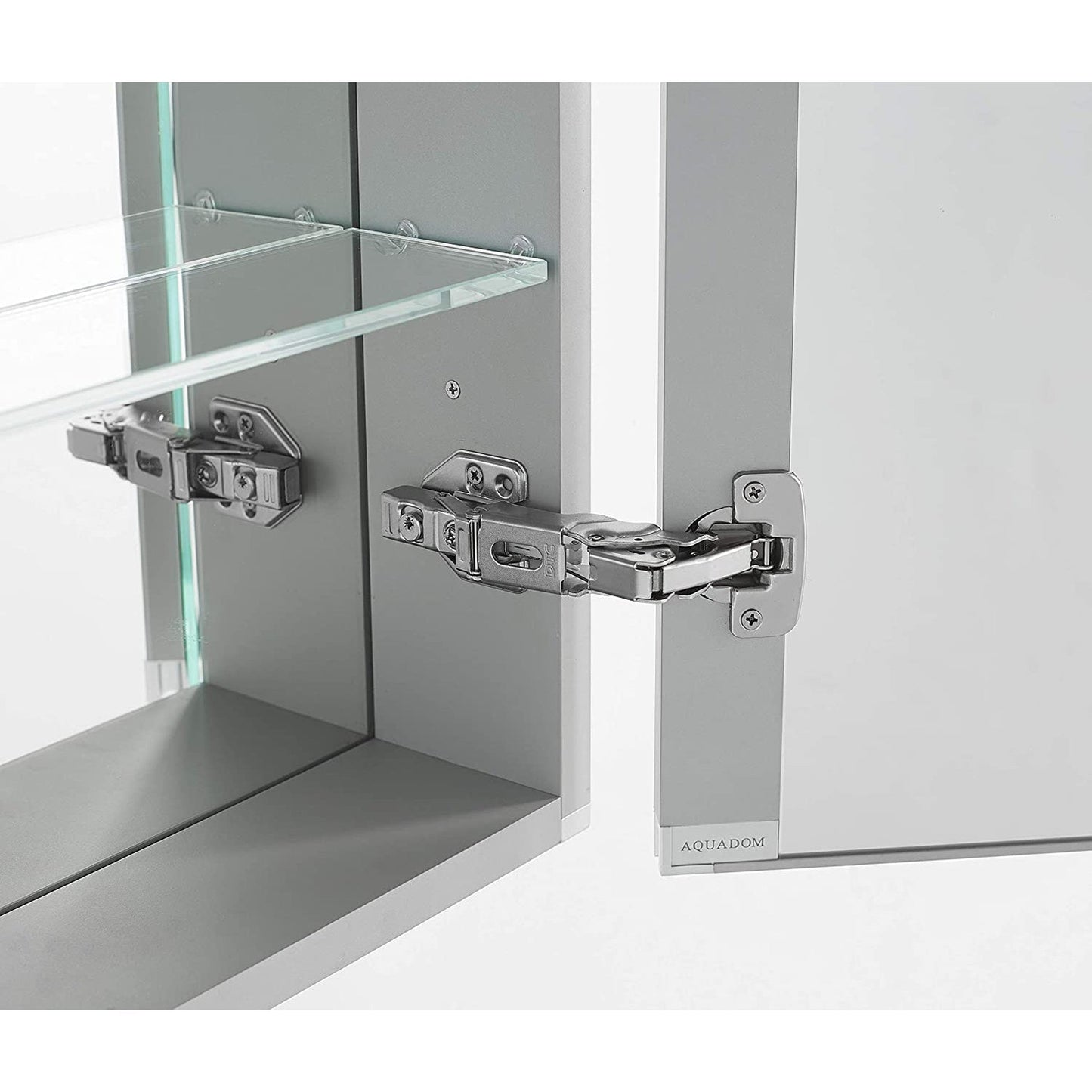 Aquadom Signature Royale Bi-View 36" x 30" Rectangular Medicine Cabinet With Lighting, Defogger, Integrated LED 3X Magnifying Mirror And Electrical Outlet with USB - SR-3630-N