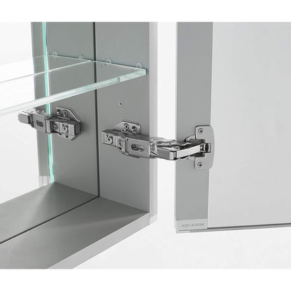 Aquadom Signature Royale Bi-View 48" x 30" Rectangular Medicine Cabinet With Lighting, Defogger, Integrated LED 3X Magnifying Mirror And Electrical Outlet with USB - SR-4830-N