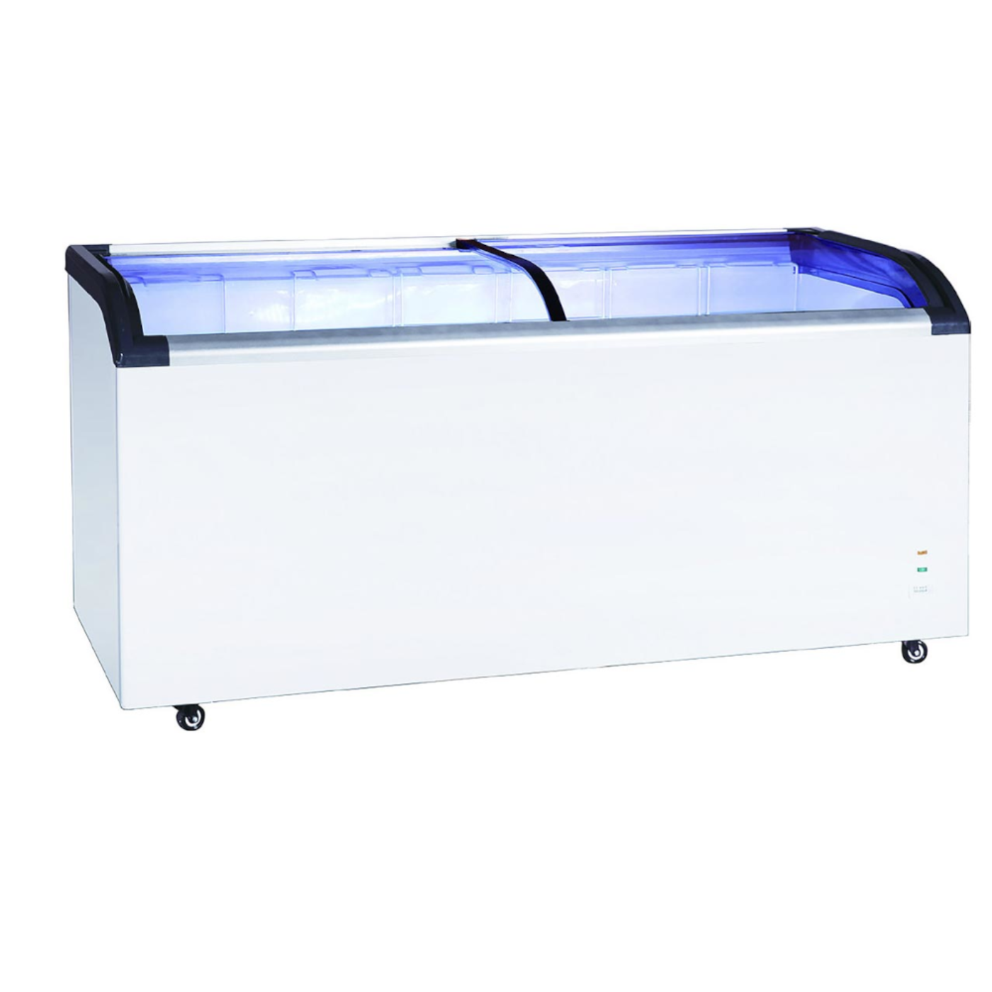 Adcraft BDCF-15-CG Black Diamond Sliding Glass Door Chest Freezer 15.7 Cu. Ft. - ACBDCF15CG