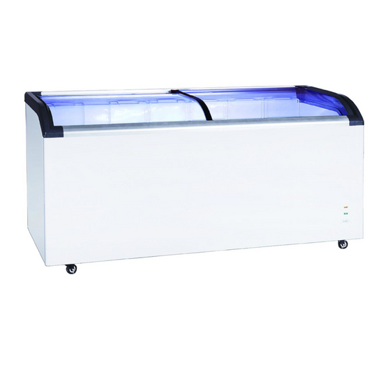 Adcraft BDCF-19-CG Black Diamond Sliding Glass Door Chest Freezer 19.2 Cu. Ft. - BDCF-19-CG