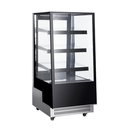 Adcraft BDDRF-350 Black Diamond Display Refrigerator 12 Cu. Ft. - BDDRF-350