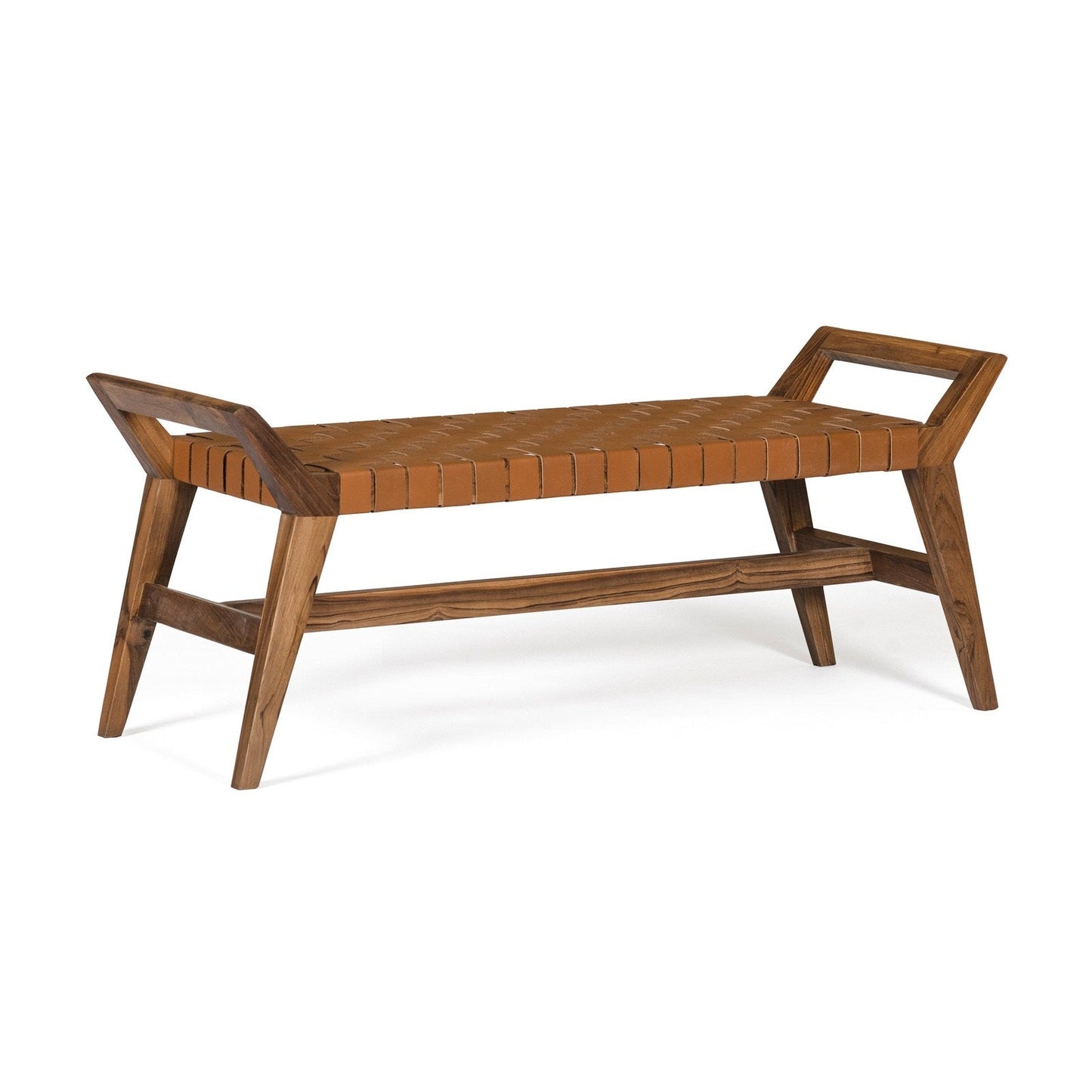 Union Home Cove Bench - Brown Leather  - BDM00071
