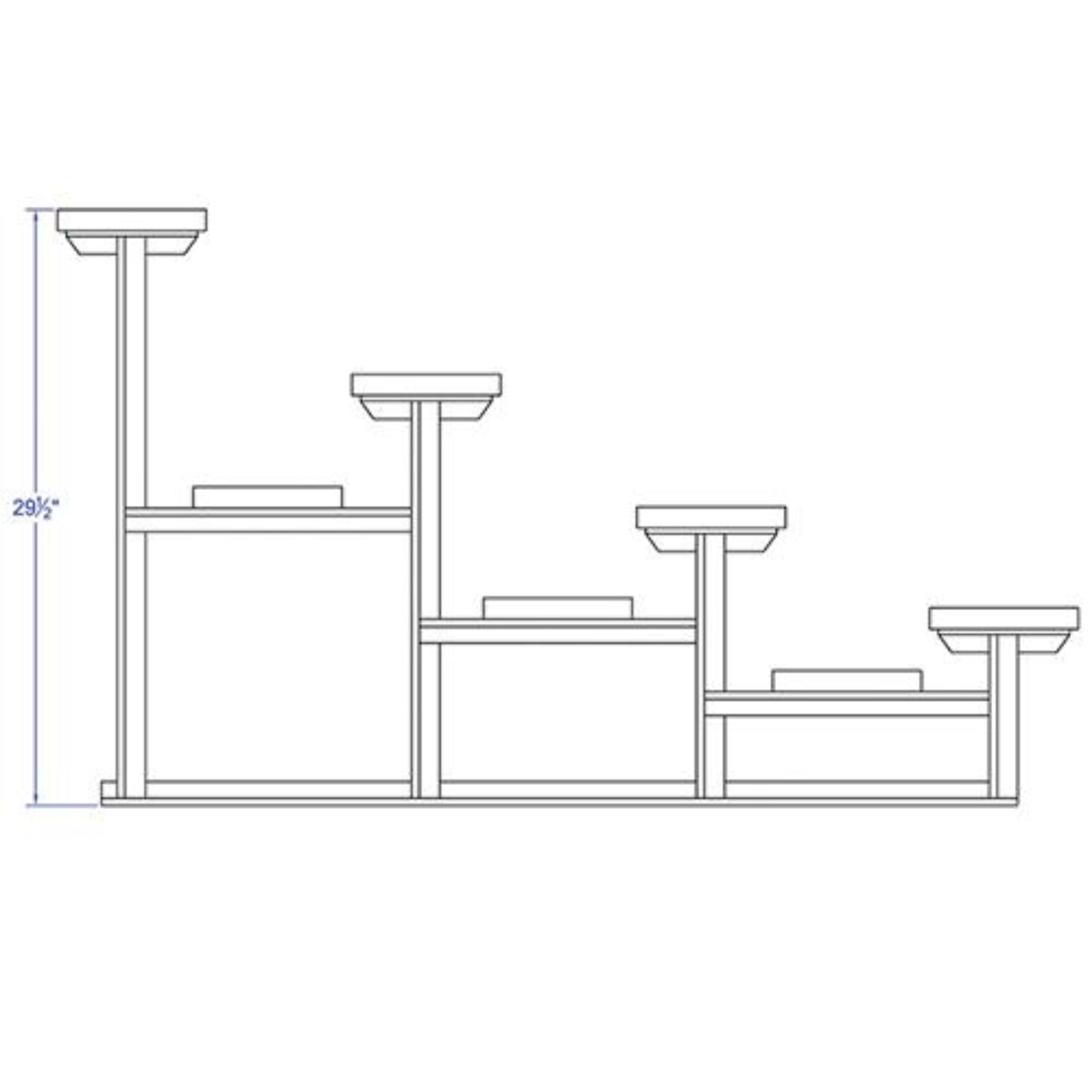 Bleacher 4 Row 27' All Aluminum Standard - BLCH-427AL