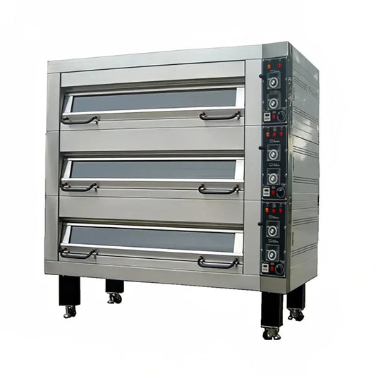 BakeMax BMFD002 92" Double Deck Electric Oven, Accommodates (8) 18" X 26" Pans, 220/60/3 - BMFD002