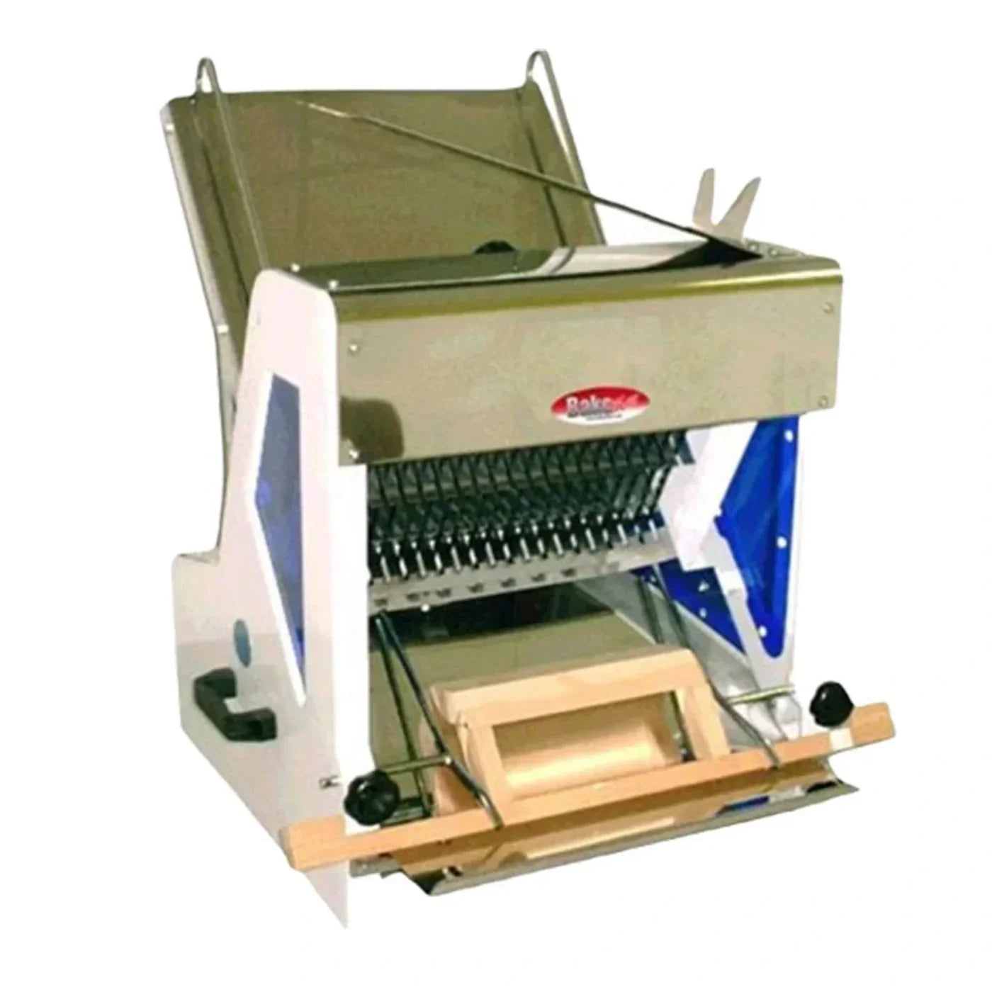 BakeMax 30" Gravity Feed Bread Slicer, Countertop, 15" Max Loaf Length, 110/60/1 - BMGF001-4