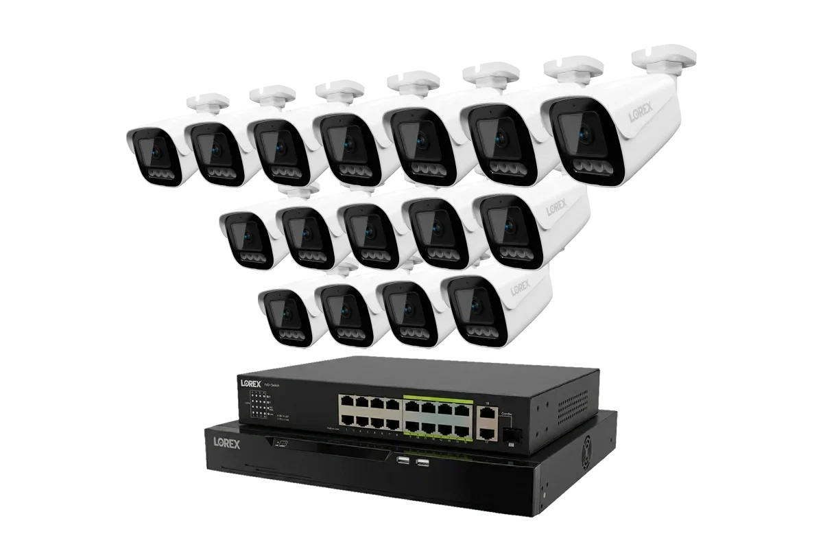 Lorex Connect X Series 4K 32-Channel Wired NVR System with X3 Bullet Security Cameras - 8TB (Cables not included)