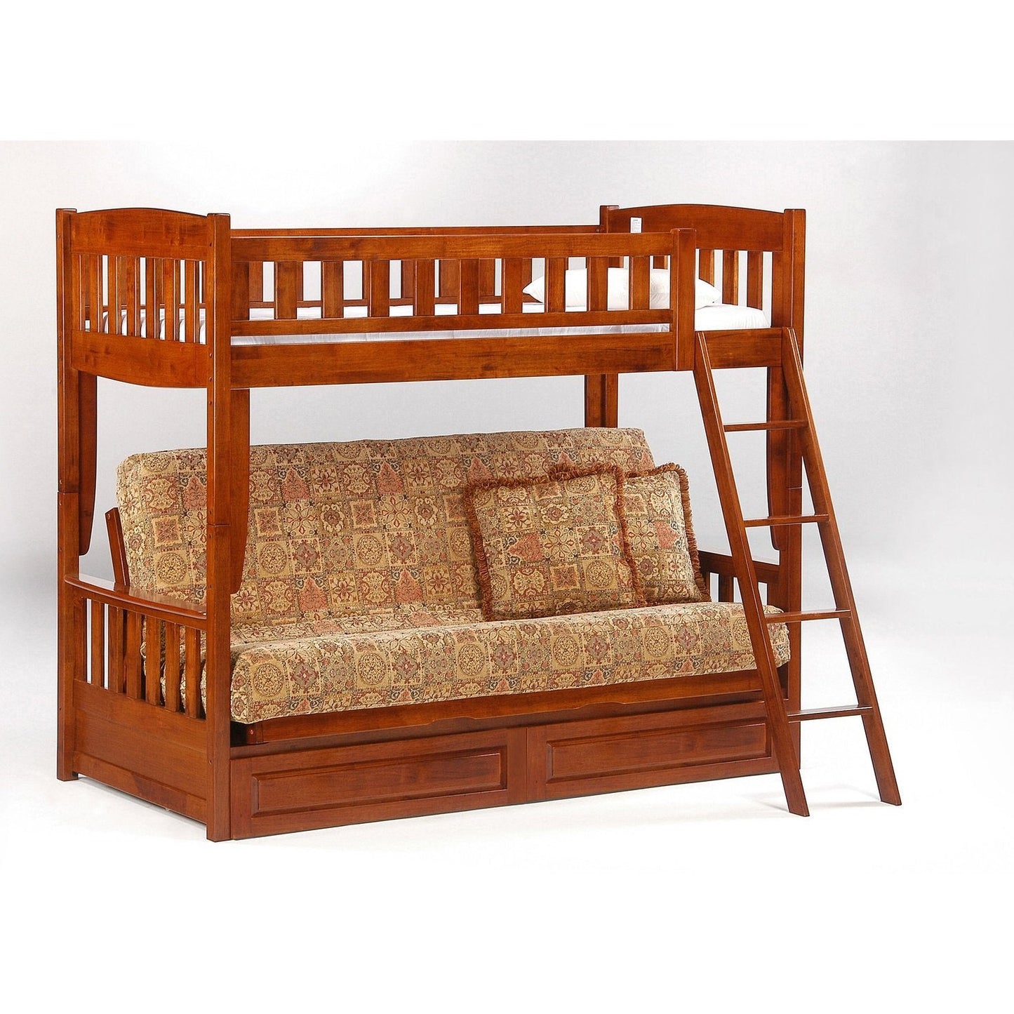Night and Day Furniture Spices Cinnamon Twin/Futon Bunk Bed - CIN-SFBH-COM-CH