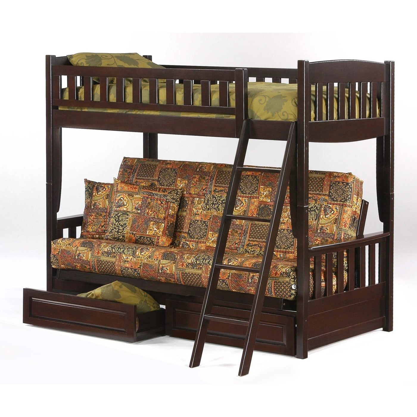 Night and Day Furniture Spices Cinnamon Twin/Futon Bunk Bed - CIN-SFBH-COM-CH