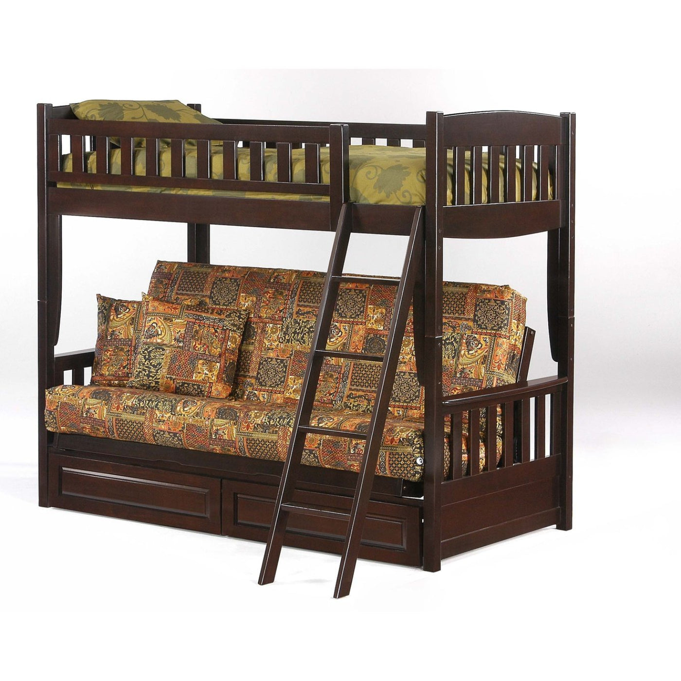 Night and Day Furniture Spices Cinnamon Twin/Futon Bunk Bed - CIN-SFBH-COM-CH