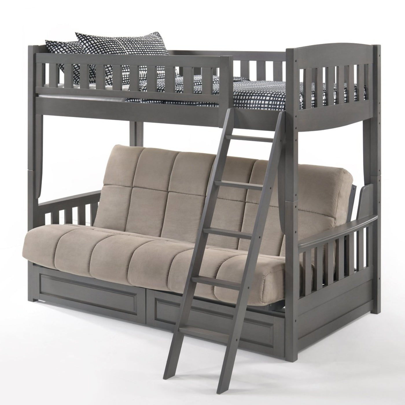 Night and Day Furniture Spices Cinnamon Twin/Futon Bunk Bed - CIN-SFBH-COM-CH