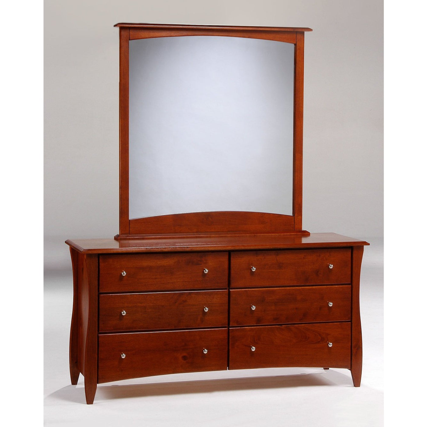 Night and Day Furniture Clove 6 Drawer Dresser w/Mirror - CD-CLOF-6A-CH