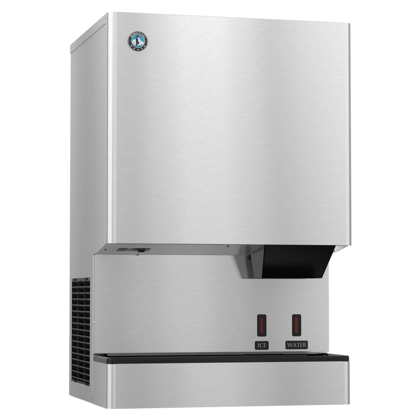 Hoshizaki DCM-300BAH-OS | 26" Wide Air-Cooled Mini Cubelet Ice & Water Dispenser w/ Built-In Storage Bin - DCM-300BAH-OS