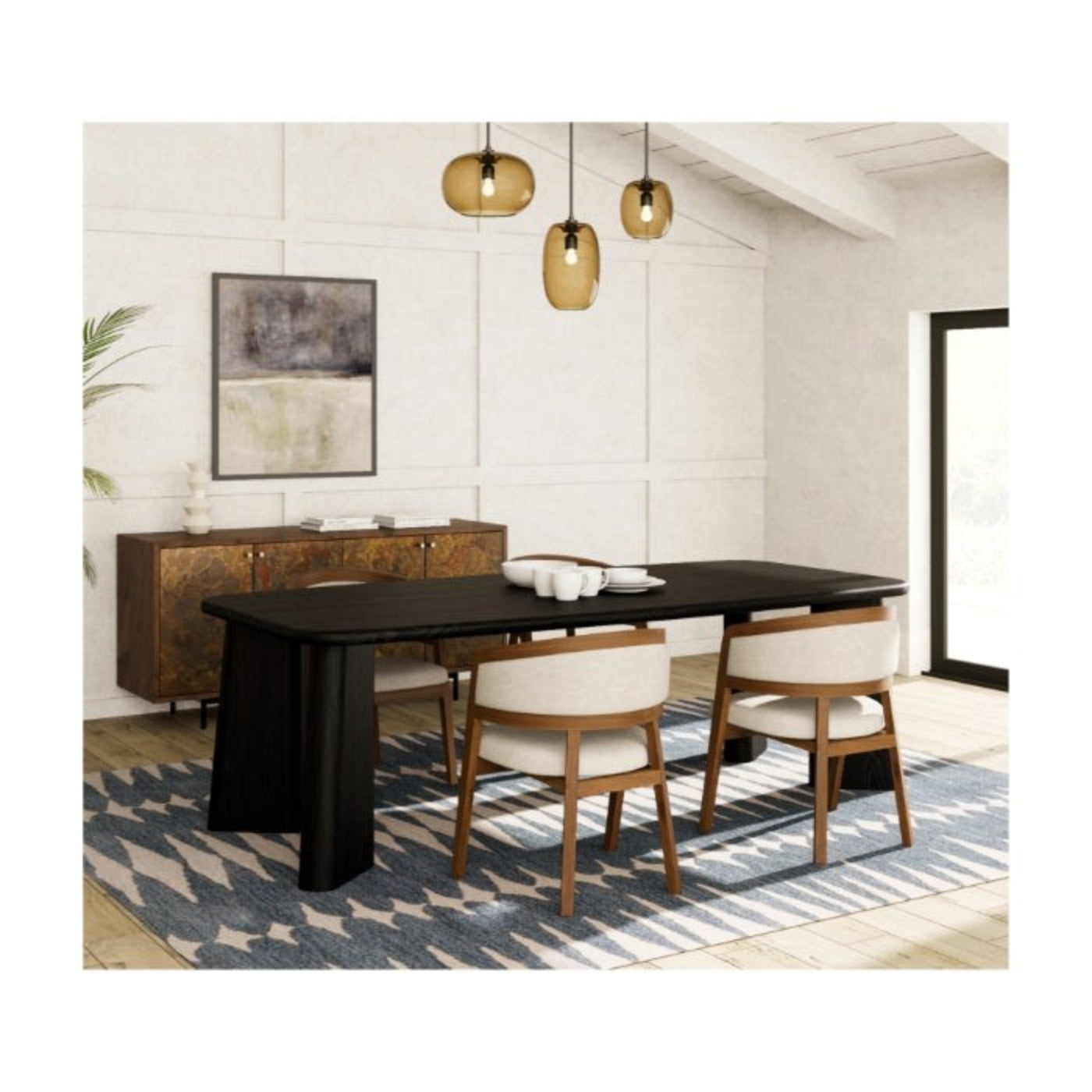Union Home Laurel Dining Table - Charcoal -  DIN00097