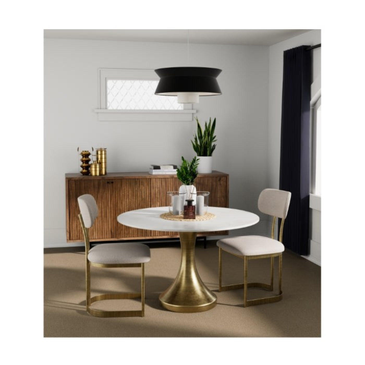 Union Home Shay Chair - White -  DIN00070