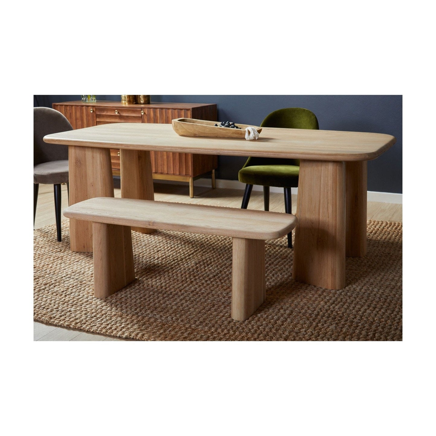 Union Home Laurel Dining Bench - Natural DIN00164