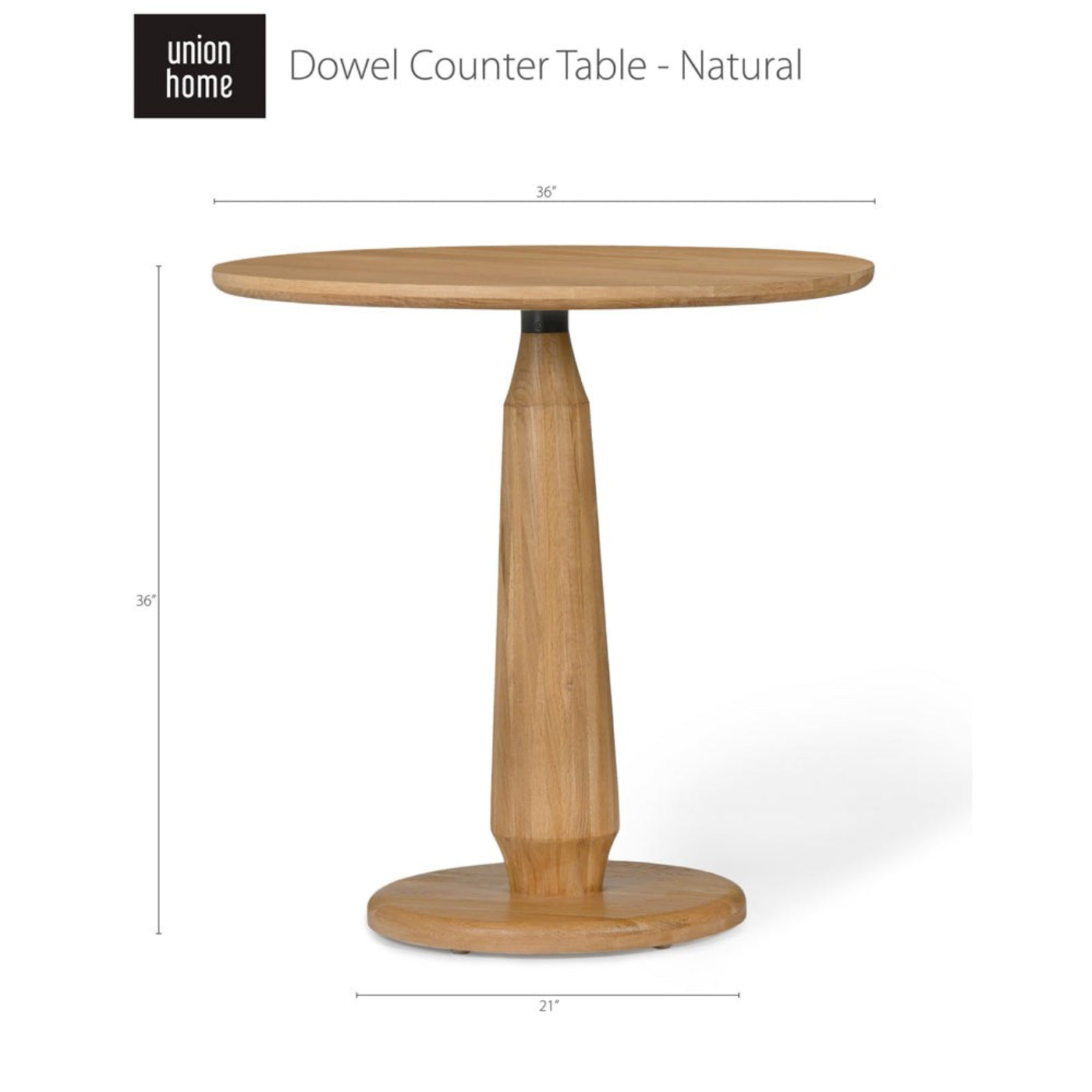 Union Home Dowel Counter Table - Natural -  DIN00166