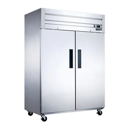 Dukers D55AR 55" Two Solid Door Top Mount Reach-In Refrigerator 41.73 Cu. Ft. - D55AR