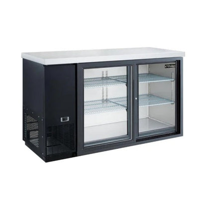 Dukers DBB60-H2 60" Two Swing Glass Door Back Bar Cooler 15.2 Cu. Ft. - DBB60-H2