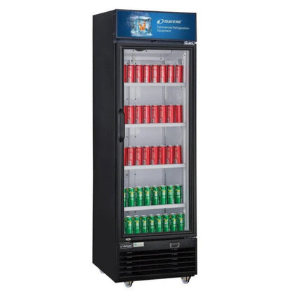 Dukers LG-430 25" Single Glass Swing Door Merchandiser Refrigerator 15.2 Cu. Ft. - LG-430