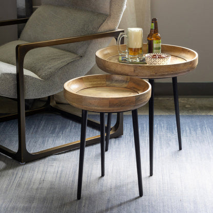 Park Hill Collection Urban Living Nested Wood and Iron Occasional Tables, Set of 2 - Park Hill Collection Urban Living Osborne Iron Console - EFC20147EFS06054