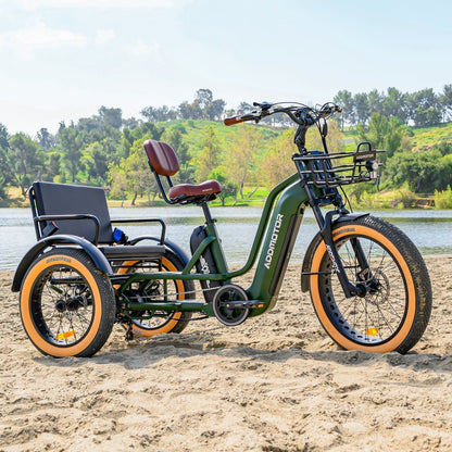 Addmotor 1000W 48V Grandtan Turbo Trike Mid Drive Fat Tire Electric Bike - EB-ADD-GTT-NBL