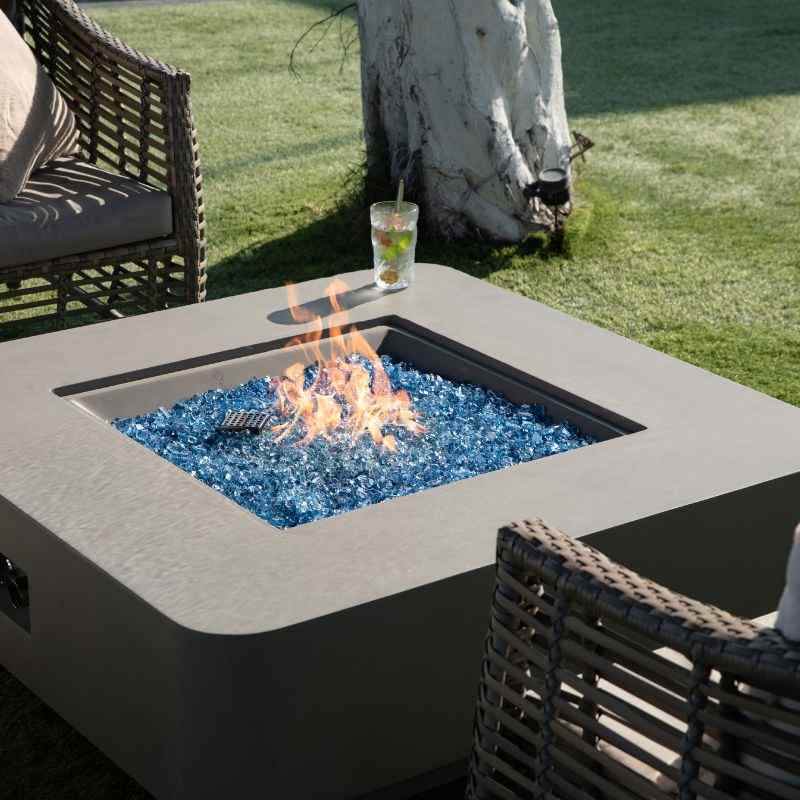 Elementi Plus Lucerne Fire Table Outdoor heating with Flame