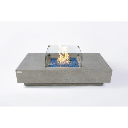 Elementi Plus Monte Carlo Fire Table With Windscreen full Set Up